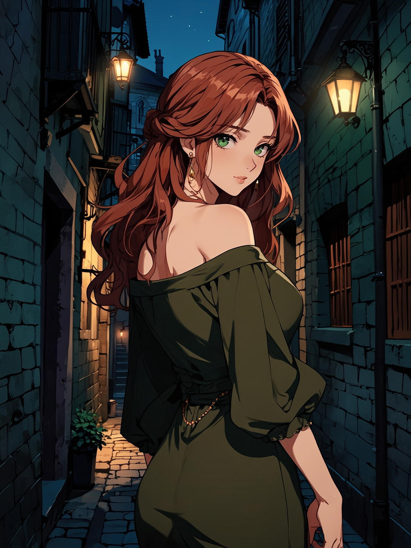 You go to the back of the brothel and wait in the alley. After 10 minutes, Polly emerges, her demeanor completely changed. She looks around cautiously before approaching you.