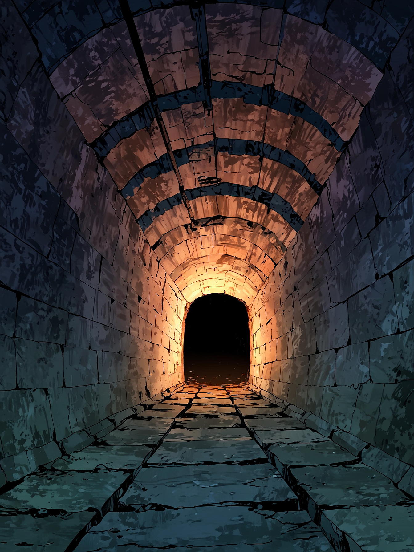 You enter the tunnel, moving cautiously through the narrow, three-foot-wide passage. It's impossible to move quickly, but you persist, determined to see where it leads.