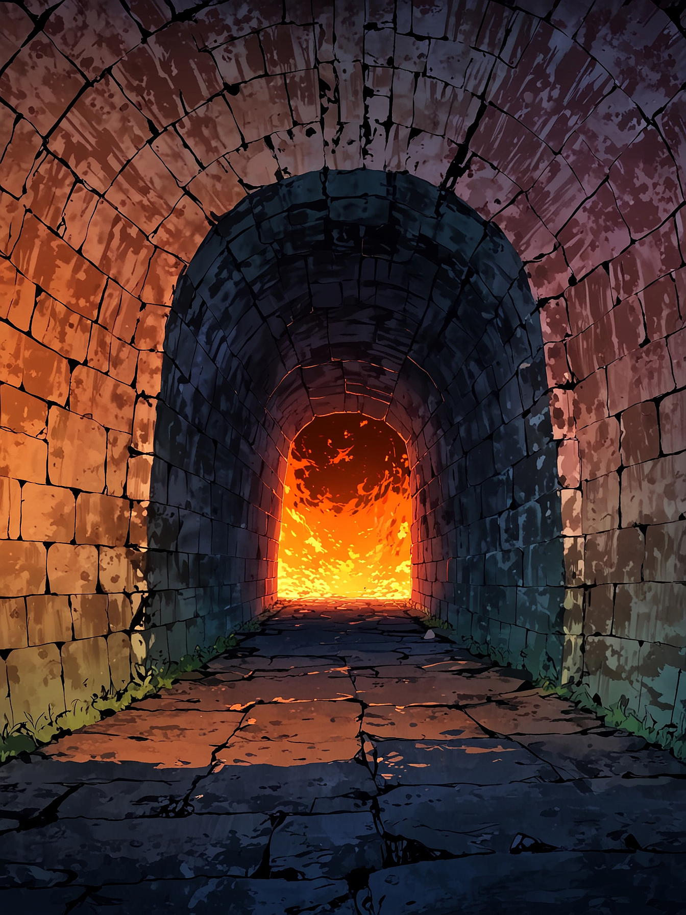 You try to carefully make your way through the tunnel. Yet, you unwillingly trigger a tripwire that unleashes a wave of fire on you from above. Your life is extinguished as quickly as a candle.