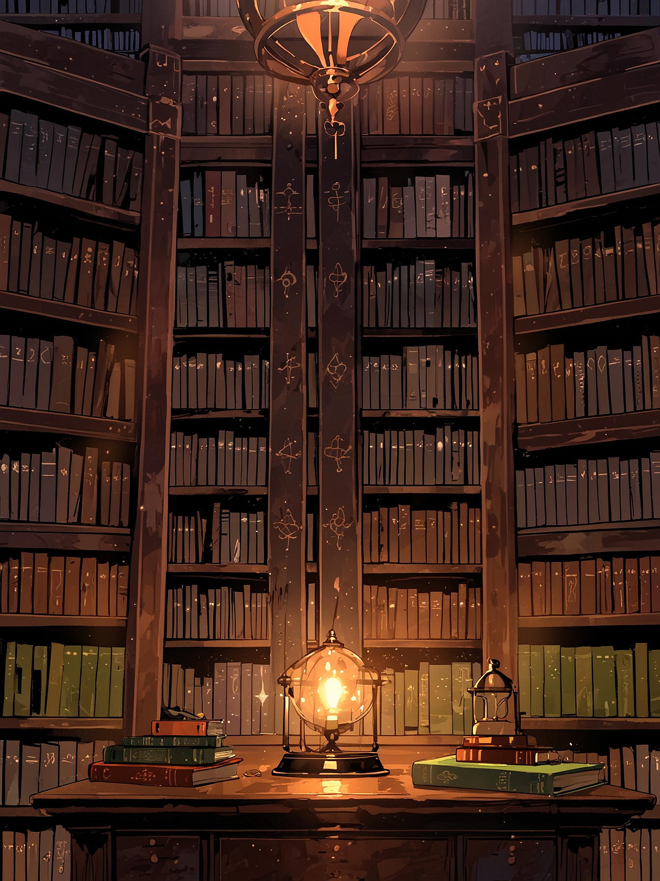 You follow Marcel to a secluded part of the archives. You notice a peculiar bookshelf filled with ancient tomes and magical artifacts. One book stands out, emanating a faint glow.