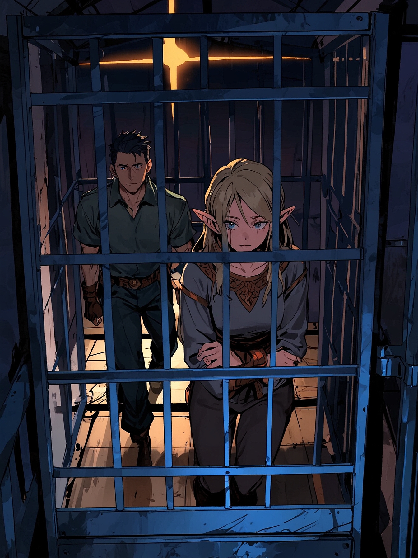 You pick the lock and release Fiona and Klaus from the cage. They express their gratitude and offer to help you in your mission. With their knowledge of the area, your chances of success increase.