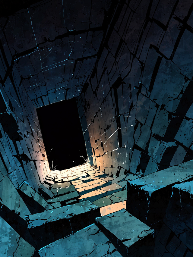 You begin to explore the tunnels, yet you start to lose your bearing. It is as though the tunnels are neverending, with corners upon corners and intersections. Yet, after a while, you can feel a small draft coming from your left. However, some sounds, as if somebody is talking come from the right.