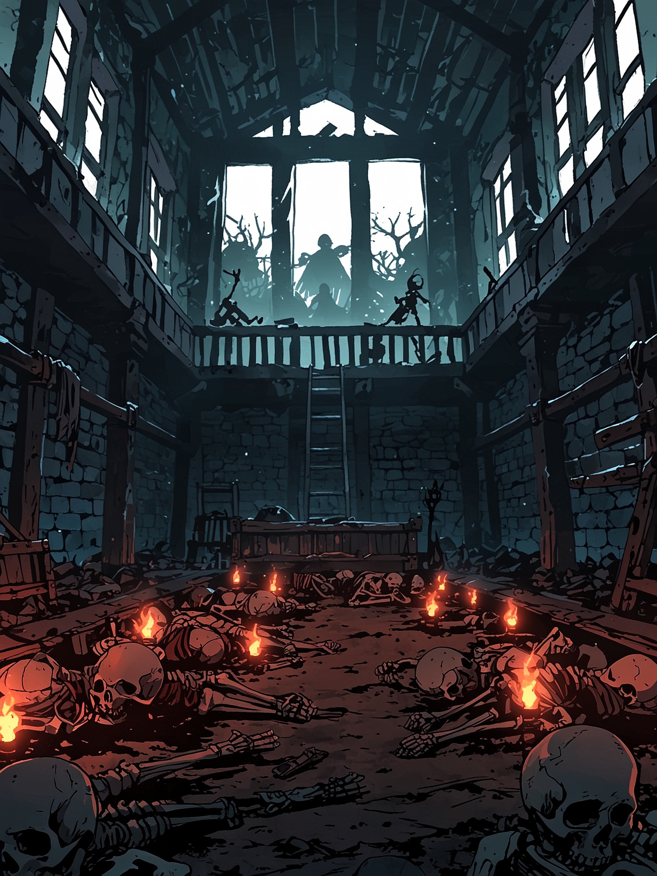 Now devoid of foes, you begin to investigate the barracks. Apart from a couple piles of bones and ancient, rusty weapons, you cannot see anything useful. Despite all this, you manage to see a note on the ground, near the exit. It is written recently, and tells of a storeroom nearby.