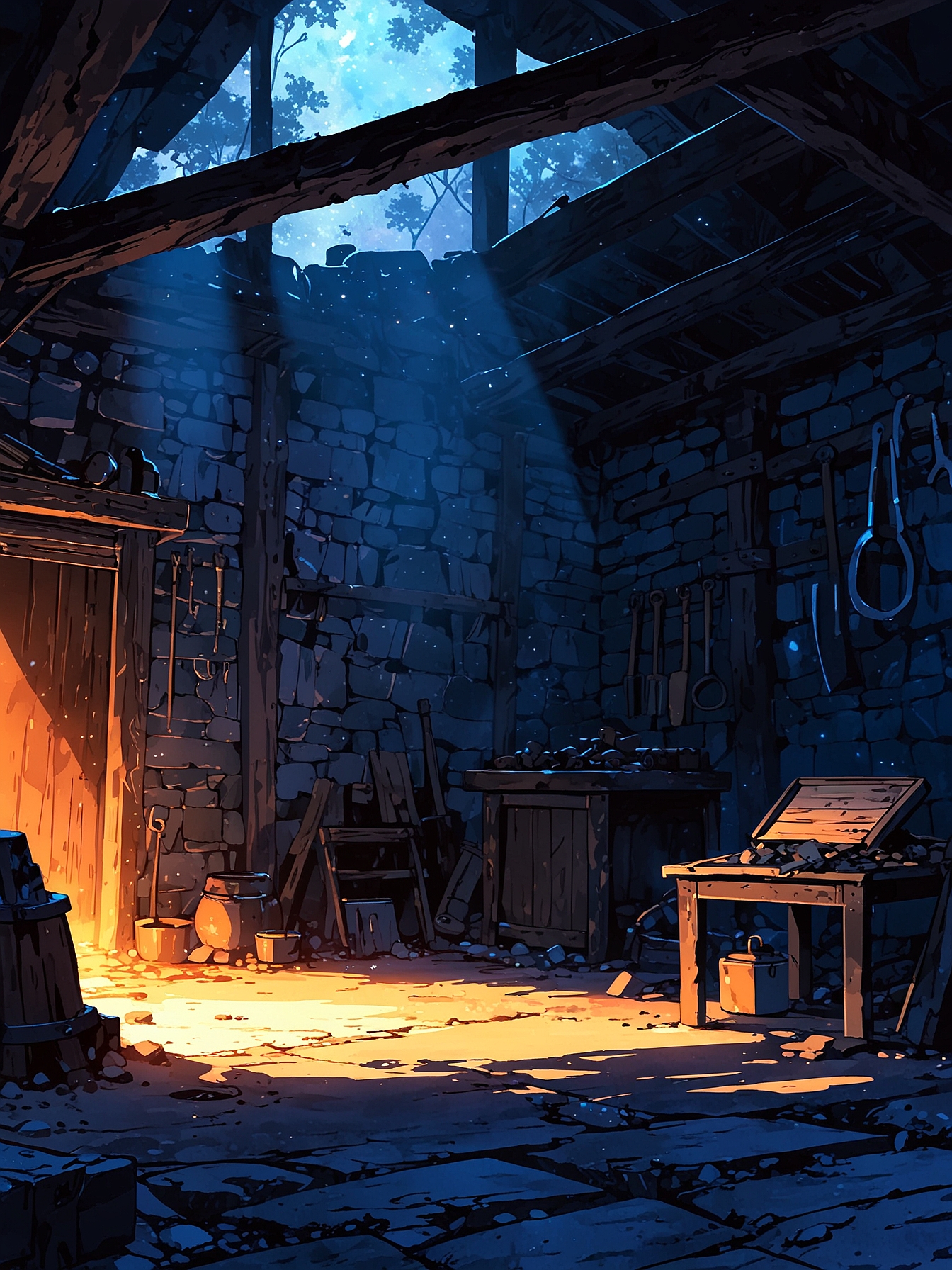 You sit in total silence for two minutes and then you hear the door behind you unlock by itself. It seems as though a spell was put on the forge, one to deter looters. Nevertheless, nothing happened to you, and it seems as though there are no more dangers in the chamber. 