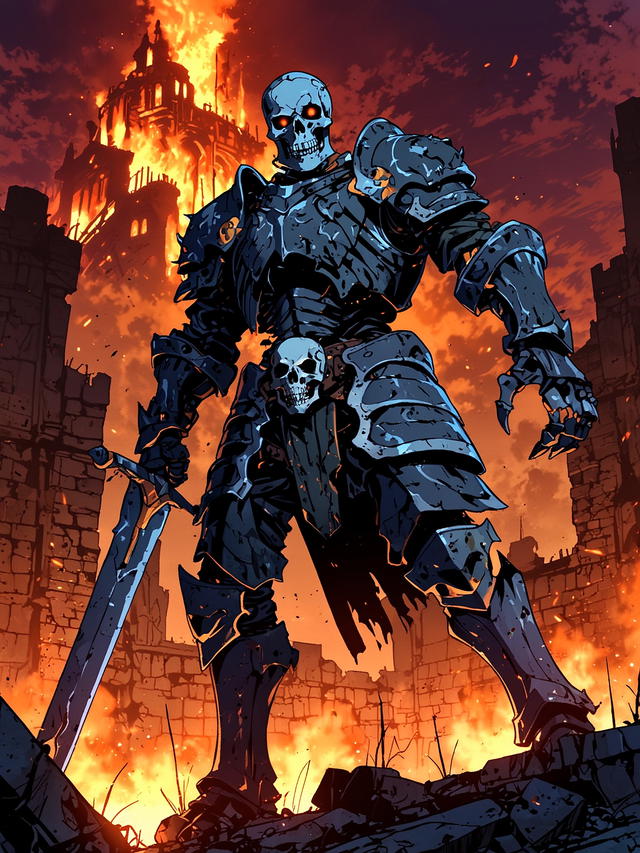 You decide that the knight doesn't represent a priority. Trying to get by it, you feel the cold and sharp pain of his sword thrusted into your abdomen. As you fall to the ground, you glance at the destruction of Lancaster and eventually Ayonia. Your quest has failed. 