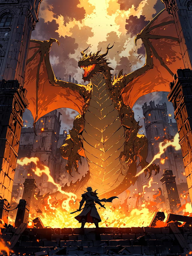 You quickly hide behind a pillar as the brass dragon's fire breath incinerates a couple dozen people right where you stood. Screaming in agony, it is unfortunately too late for them. You need to press on towards the gate. 