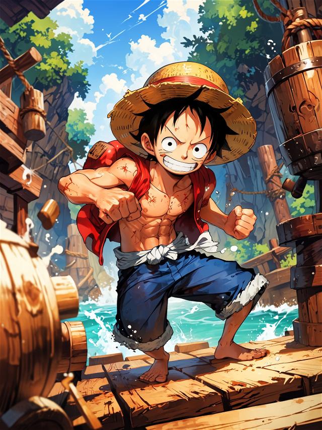 You engage in a rigorous training session with Luffy, honing your combat skills for the challenges that lie ahead.