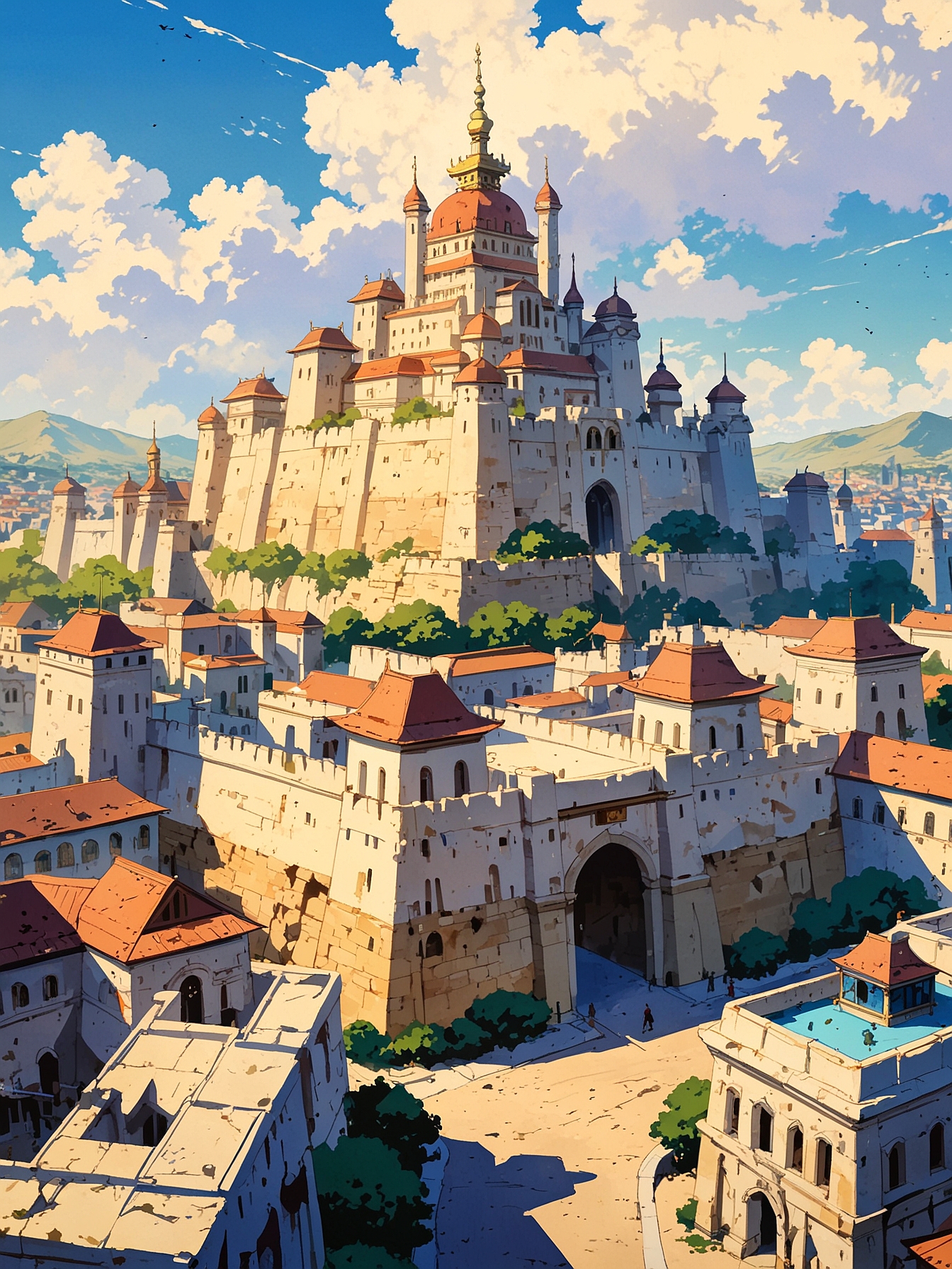 You navigate through the crowded streets of Alabasta, your sights set on the majestic Royal Palace that towers over the city.