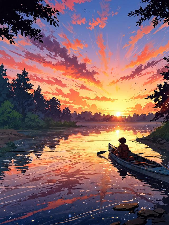 You paddle with renewed vigor, the end of your journey now in sight. As you glide across the final stretch of river, you feel a sense of accomplishment wash over you.