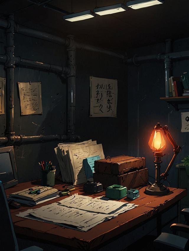 You decide to read the documents on the desk. Sophie and David watch as you pick up the papers. They contain technical schematics and handwritten notes. One mentions illegal experiments happening here, with one subject being left behind, called "The Struggler".