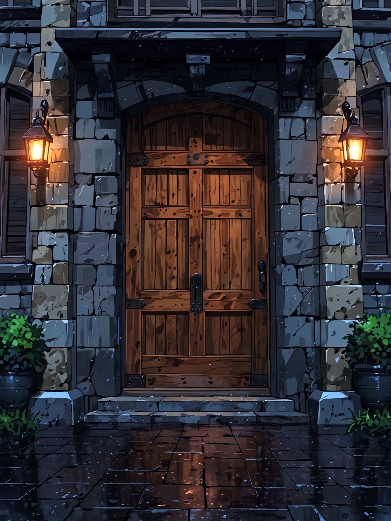 You find the best course of action to be going to the Mayor's House. From what you have gathered so far, something eerie is happening here. Nevertheless, you find the large timber building, yet the front door rests tightly locked.