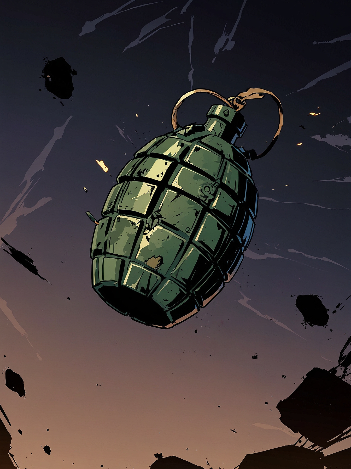 It might not be the smartest move, but considering the creature's size, you toss the grenade. It proves effective as the target collapses, surrounded by a grotesque array of dead bugs, its form now still and lifeless.