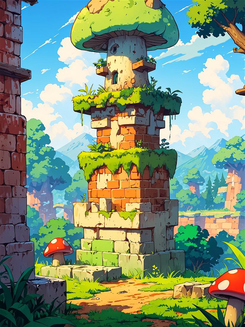 You choose to venture across the lush landscapes of the Mushroom Kingdom, ready to discover its secrets and challenges.