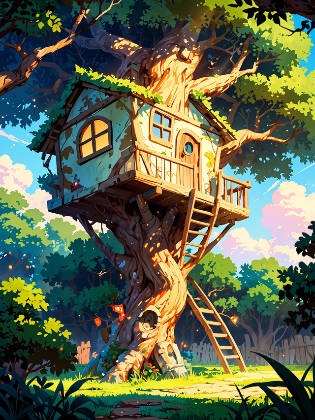 By the end of the summer, the kids realized that the true magic was not just in the treehouse but in their bond and the limitless possibilities their imaginations could create. And so, they promised to keep exploring and dreaming together, knowing that the treehouse would always be there, ready to 