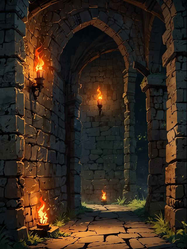 You enter the ancient castle, feeling the cool air and hearing the distant echoes of your footsteps.