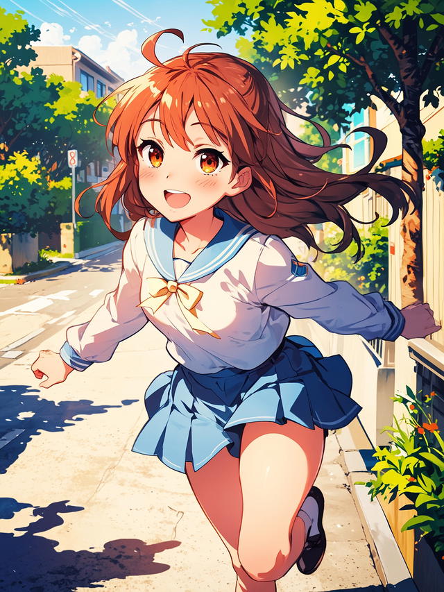 the annoying girl running towards you is your childhood friend sayori and she want to invite you to her literature club that has monika natsuki and yuri